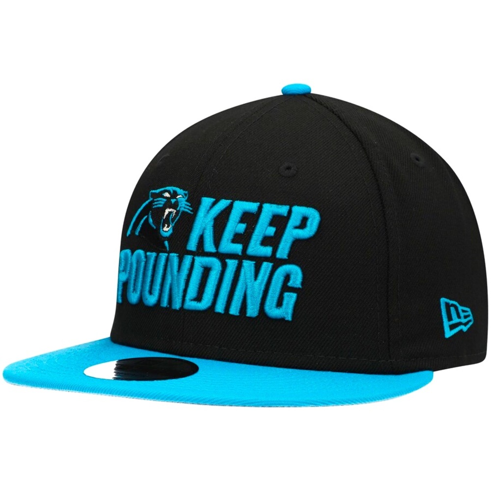NEW!‎ Men's New Era Black Carolina Panthers Keep Pounding 9FIFTY Fitted 7 3/4